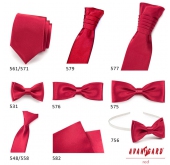 Cravată de nuntă roșie netedă - universal