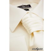 Cravată de nuntă cremoasă și netedă - universal