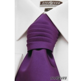 Cravată de nuntă mov netedă - universal