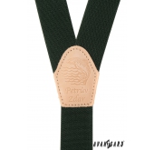 Bretele verde închis pe cleme metalice - latime 35 mm
