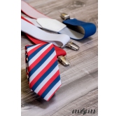 Cravată îngustă Tricolor Lux - latime 5 cm