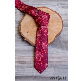 Cravata visiniu cu model floral - latime 6 cm